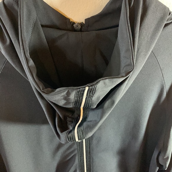 Like New Karl Lagerfeld Paris Athletic Zip Hoodie Track Jacket Reflective Stripe - Picture 8 of 12